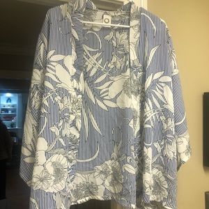 Blue Floral Kimono